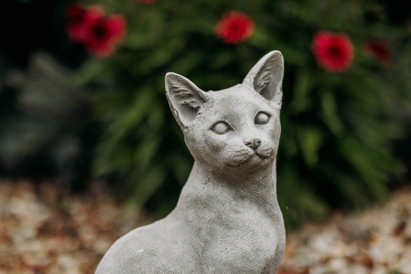gartendekoparadies.de Gartenfigur Stehende Katze, Steinfigur, H. 40 cm, 12 kg, Frostsicher Bild 3