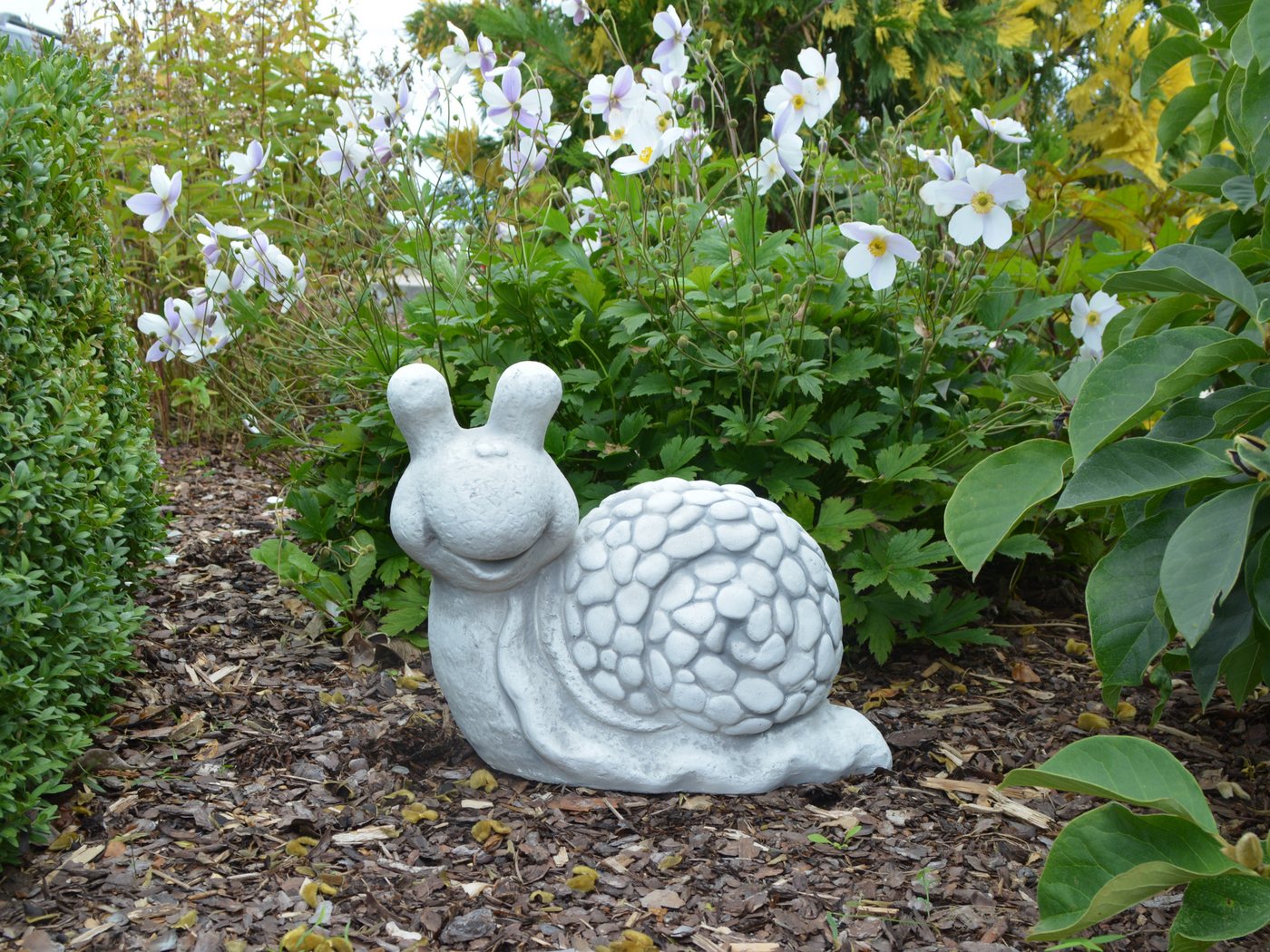 gartendekoparadies.de Gartenfigur Lustige Schnecke, H. 32 cm, 22 kg, Frostsicher