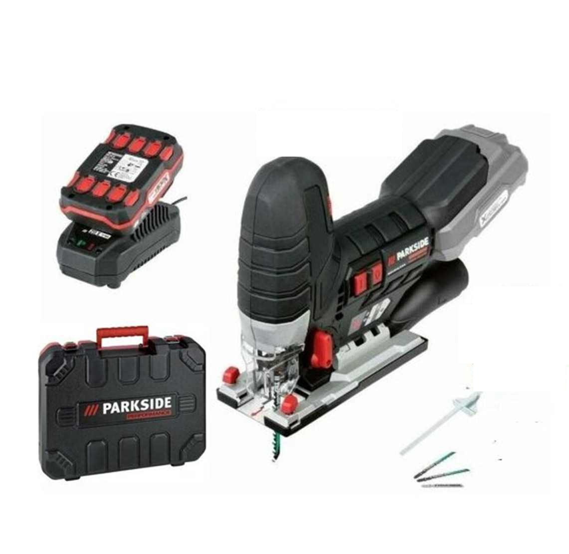 PARKSIDE PERFORMANCE® Akku-Stichsäge PSSPA 20-Li Akku-Stichsäge X 20 V Team Akku 2.0 Ah Ladegerät Bild 2