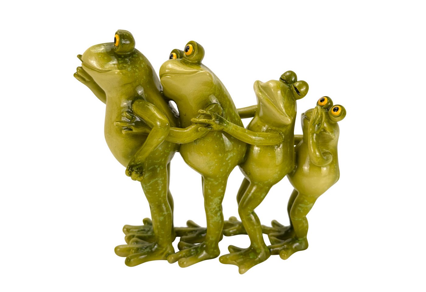 Online-Fuchs Gartenfigur lustige Frosch Polonaise für außen - Teichdeko Figuren - wetterfest, mit glänzendem Glossy-Look - 21 oder 33 cm lang Bild 5