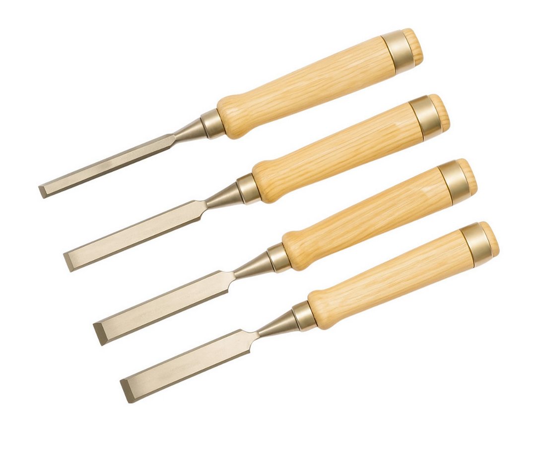 RACEL Stechbeitel Stechbeitel Set 4tlg 6‑24 mm Holzbeitel Stemmeisen Schnitzmesser, (Set, 4-tlg., Set), Scharf, präzise Bild 5