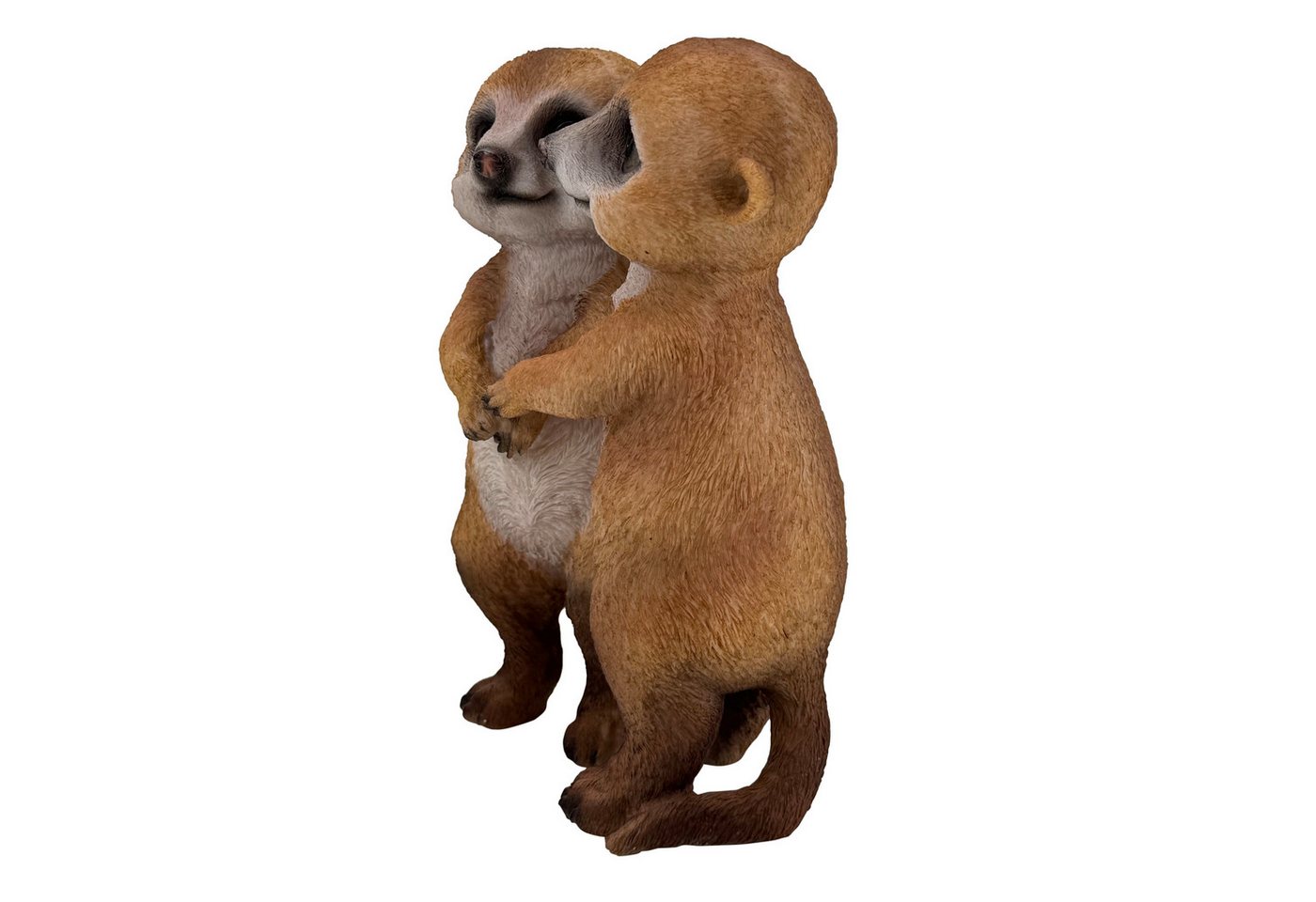 Online-Fuchs Gartenfigur für draußen - süßes Erdmännchen Paar - Deko Figuren, 27 cm groß, (wetterfest), Dekoration für Garten, Terrasse und Balkon