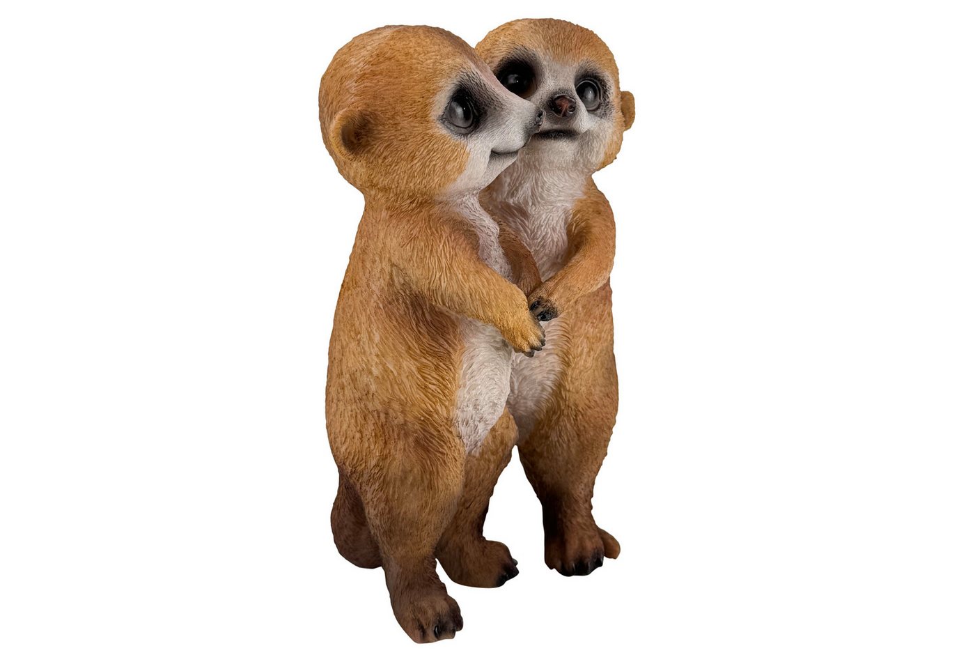 Online-Fuchs Gartenfigur für draußen - süßes Erdmännchen Paar - Deko Figuren, 27 cm groß, (wetterfest), Dekoration für Garten, Terrasse und Balkon Bild 2