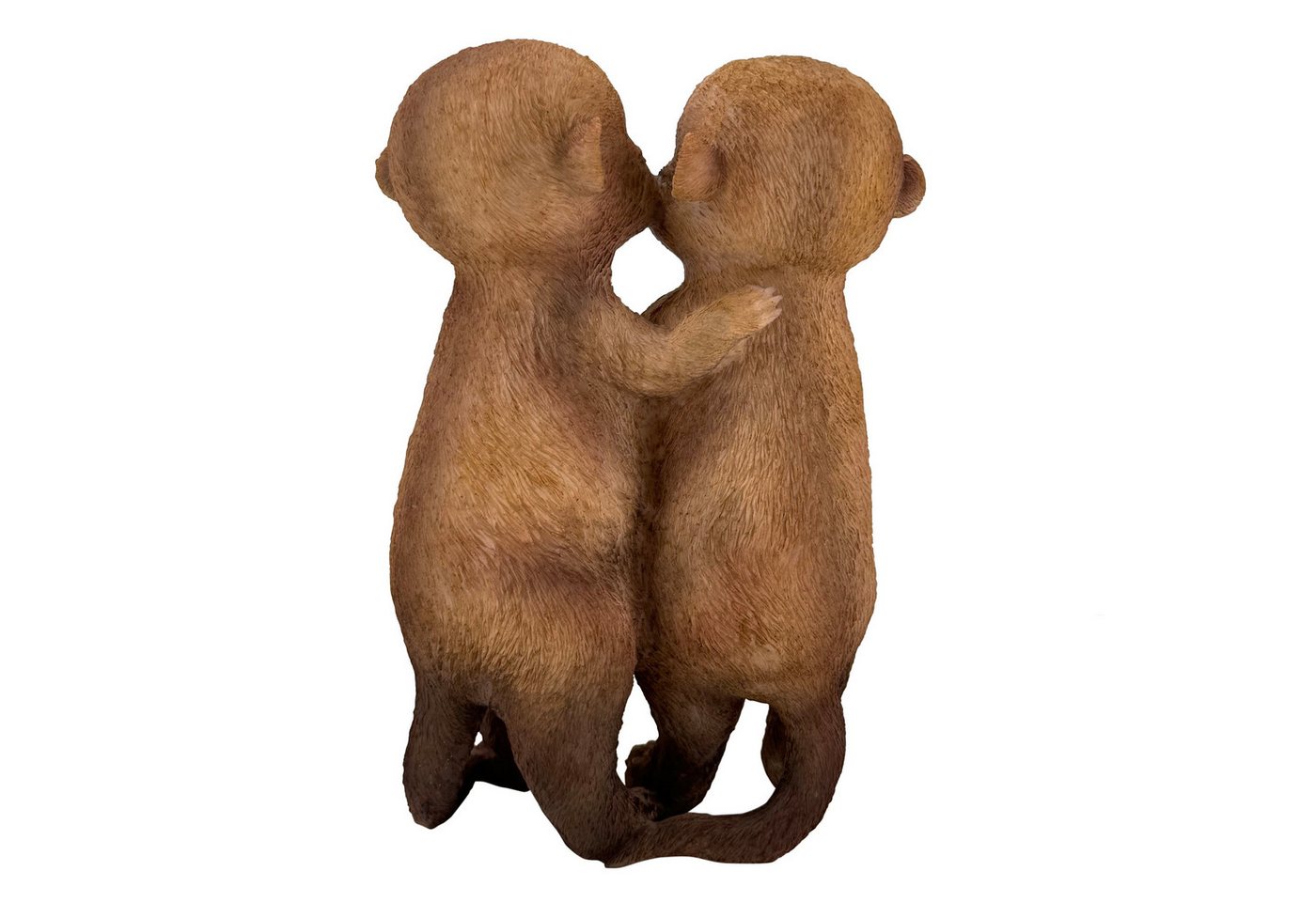 Online-Fuchs Gartenfigur für draußen - süßes Erdmännchen Paar - Deko Figuren, 27 cm groß, (wetterfest), Dekoration für Garten, Terrasse und Balkon Bild 4