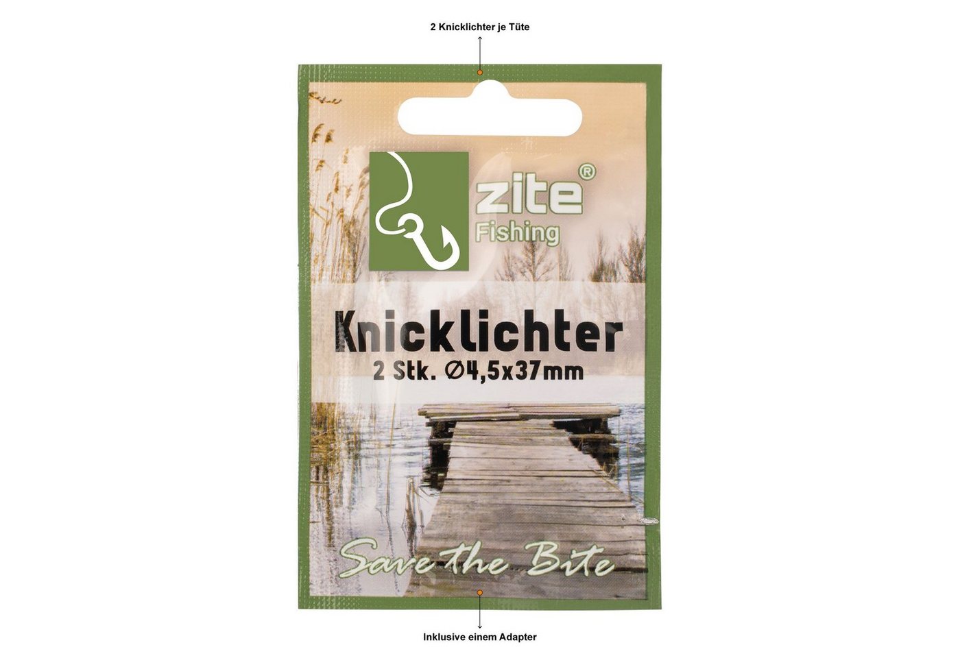 Zite Montagezubehör Knicklichter Set für Nachtangeln, 100 Stück, 4,5x37mm Bild 2