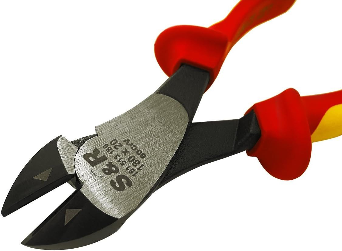 S&R Seitenschneider VDE-Kraft-Seitenschneider 180mm 1000V-geprüft, 1-tlg., aus 60CrV Stahl, HRC 58-65, phosphatiert Bild 4