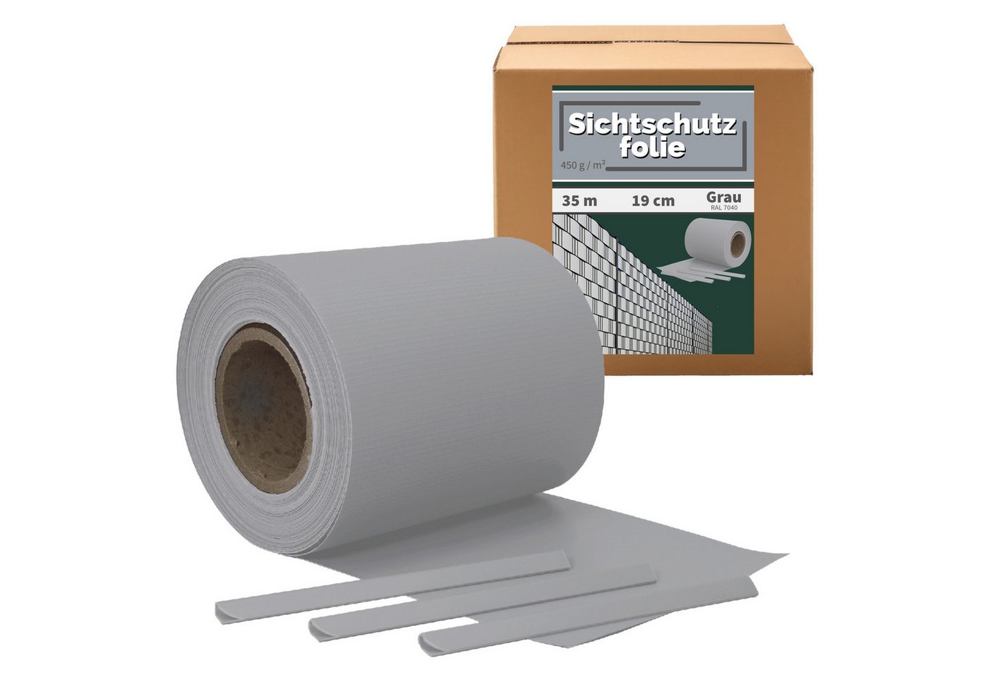 Kingpower Sichtschutzstreifen Sichtschutz PVC Sichtschutzstreifen für Doppelstabmatten Zaun Grau 35m Bild 2