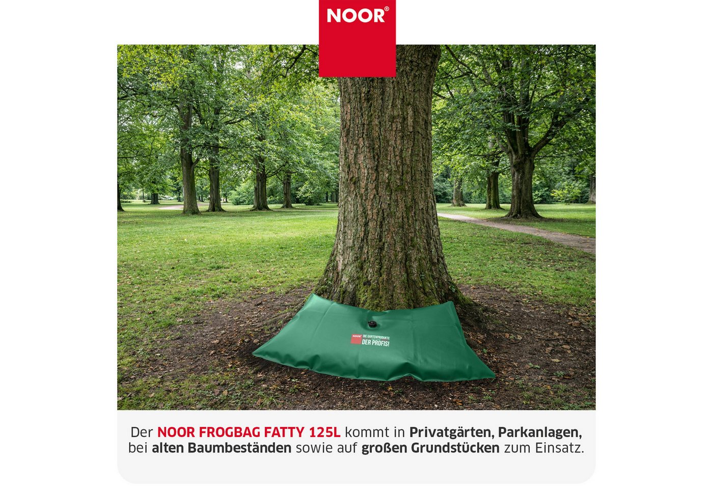 NOOR Bewässerungssystem FROGBAG FATTY 125 Liter - Baumbewässerung XL Fassungsvermögen, (2-tlg), Bewässerungssack für eine nachhaltige und effiziente Bewässerung Bild 4