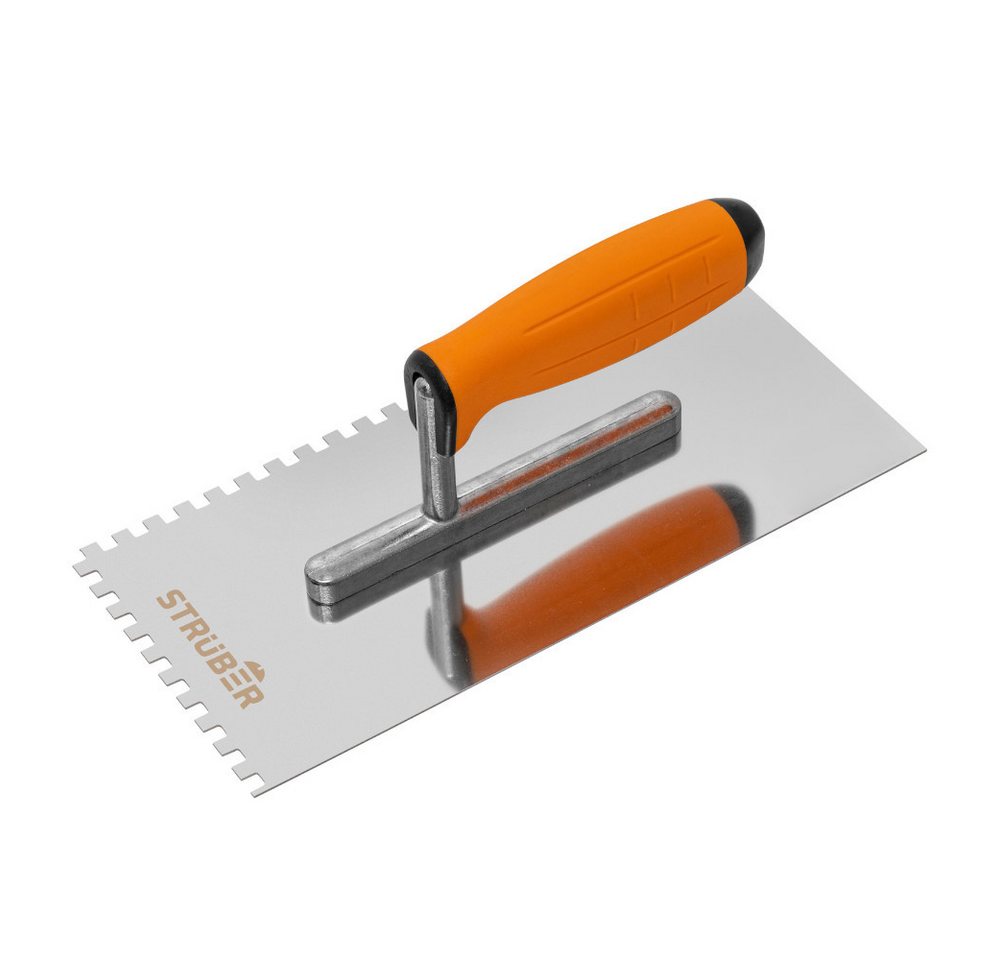 STRÜBER Zahnkelle STRÜBER Glättekelle / Zahnkelle mit Softgriff - 270x130 - Edelstahl Bild 2