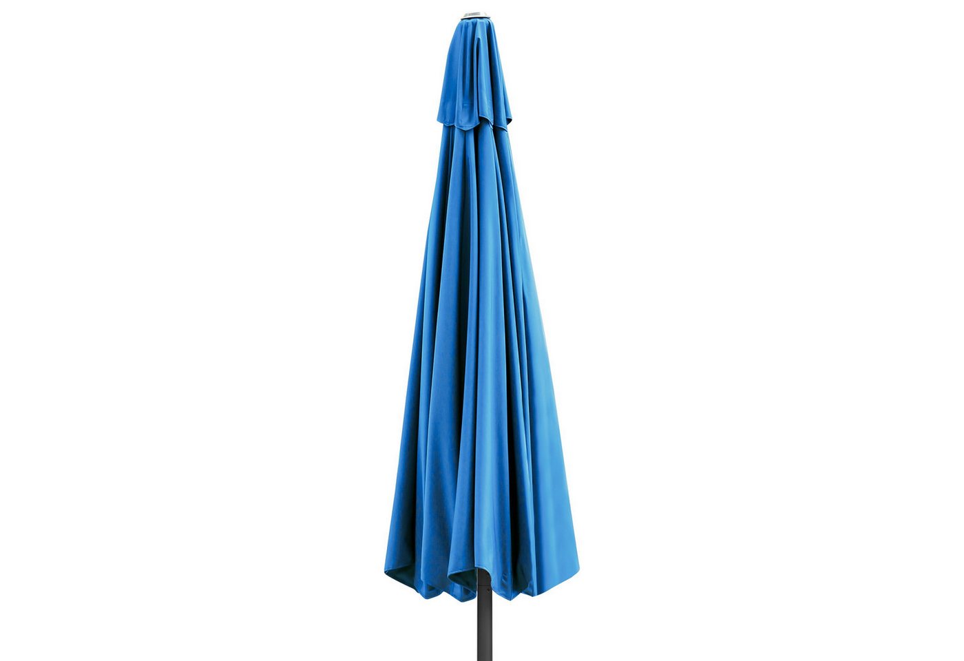 paramondo Sonnenschirm Sonnenschirm 3,5m rund blau Garten Kurbel UV-Schutz Gestell anthrazit, LxB: 350x350 cm, Knickbar & komfortable Kurbelbedienung Bild 2