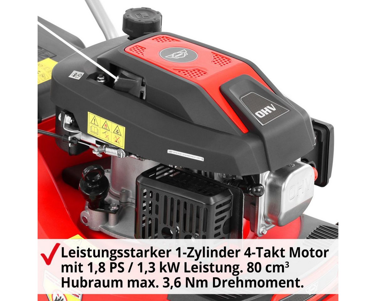 Hecht Benzinrasenmäher 5408 mit 45 l Fangkorb & 4-Takt OHV-Motor bis 700 m², 40 cm Schnittbreite, kompakt & leicht, ideal für kleine Gärten Bild 2