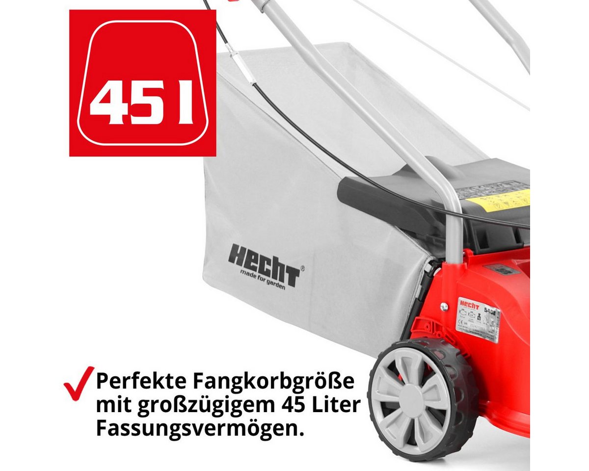 Hecht Benzinrasenmäher 5408 mit 45 l Fangkorb & 4-Takt OHV-Motor bis 700 m², 40 cm Schnittbreite, kompakt & leicht, ideal für kleine Gärten Bild 3