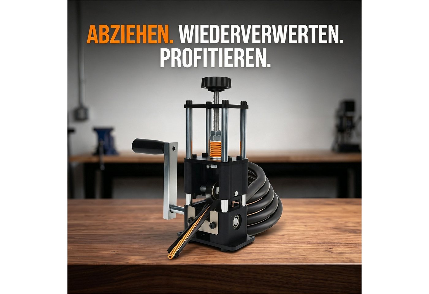 AKKEE Abisolierzange Manuelle Kabelschälmaschine Elektrisch mit Federverstellung, 3 Abisolieröffnungen für Kabelquerschnitte von 0,5–1,0 mm² Bild 5