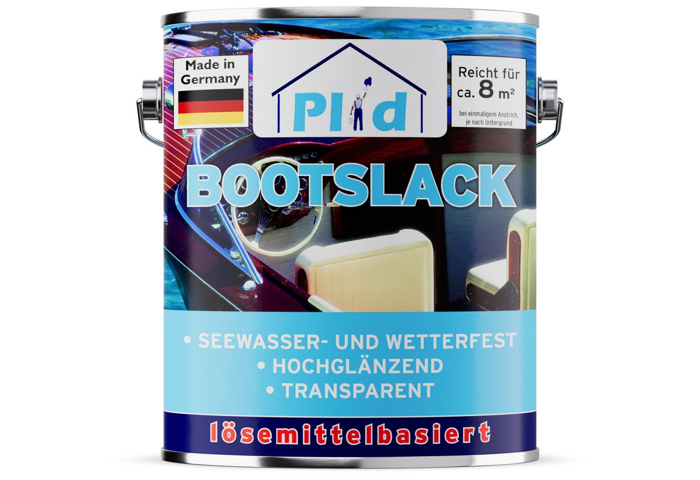 plid Klarlack Bootslack Klarlack Parkettlack Holzlack Schiffslack Holzschutzfarbe, Schnelltrocknend Bild 2