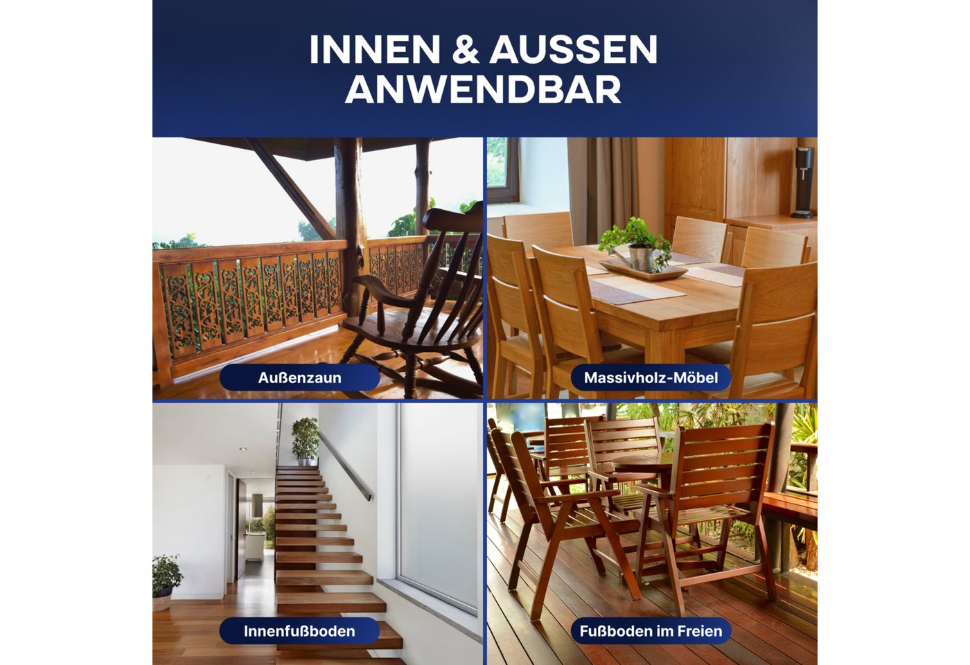 plid Holzschutzlasur Holzlasur Holzschutz Innen/Außen mit UV beständigem Langzeitschutz, Schnelltrocknend Bild 3