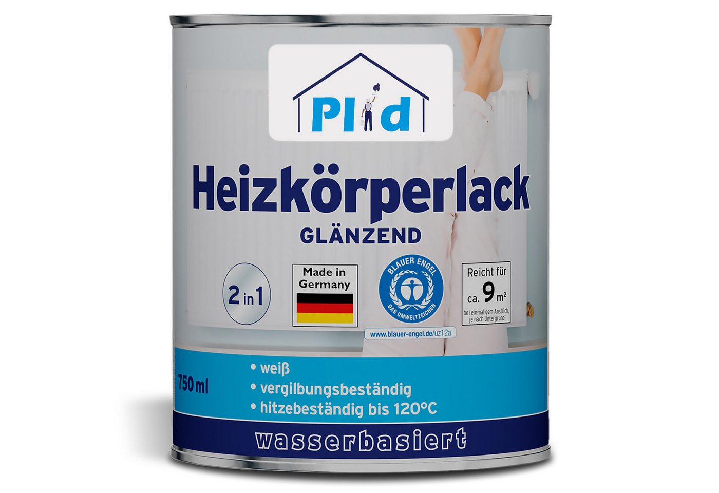 plid Heizkörperlack Heizkörperlack LF Thermolack Metalllack Heizkörperfarbe Lack, Schnelltrocknend, verarbeitungsfertig Bild 4