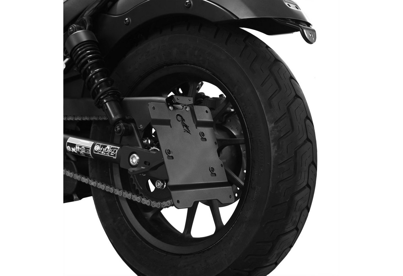 ZIEGER Kennzeichenhalter seitlicher Kennzeichenhalter für Honda CMX 500 Rebel Bild 4