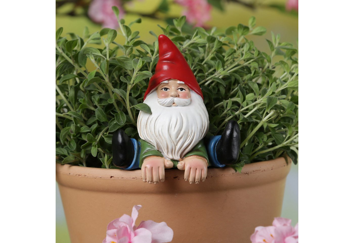 MARELIDA Gartenzwerg lustiger Blumentopfhänger Dekofigur als Topfhänger Gartenfigur H: 10cm, (1 St) Bild 5