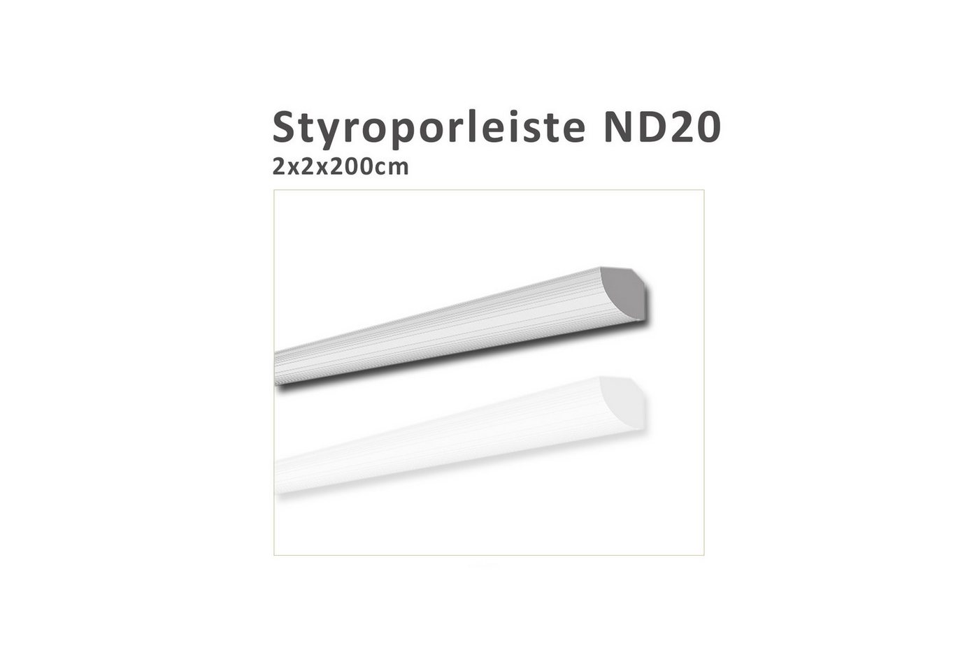 MDEKOR Deckenleiste Styropor-Leisten XPS Stuckleisten Abschlussleiste Weiss Deckenleisten, 8 Meter / 4 Leisten, 4-St. Bild 3