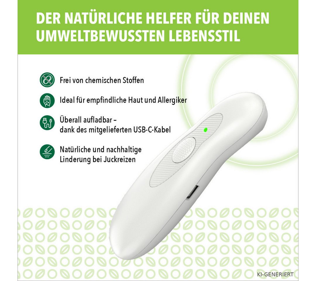 IEA Green Insektenstichheiler CH3000B USB-C - Medizinprodukt, FSC-Verpackung, Wärmeanwendung ohne Chemie, wiederaufladbar, 200x pro Ladung Bild 3