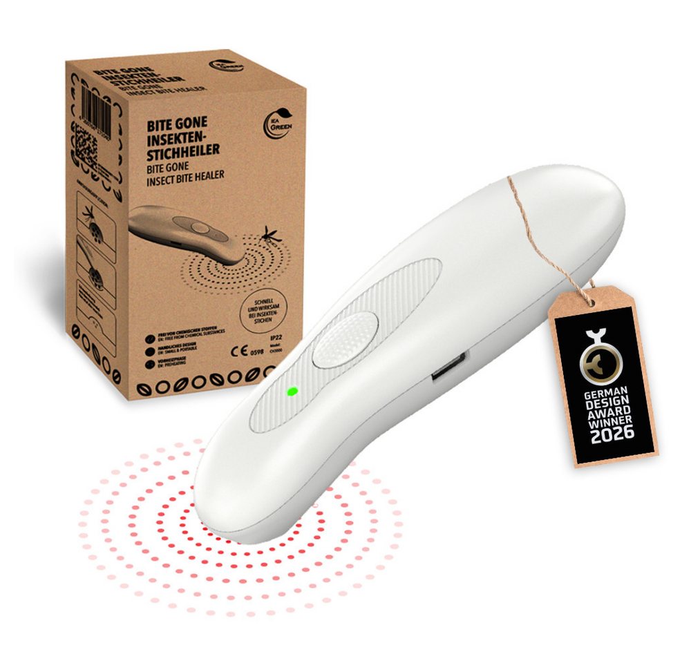IEA Green Insektenstichheiler CH3000B USB-C - Medizinprodukt, FSC-Verpackung, Wärmeanwendung ohne Chemie, wiederaufladbar, 200x pro Ladung Bild 4