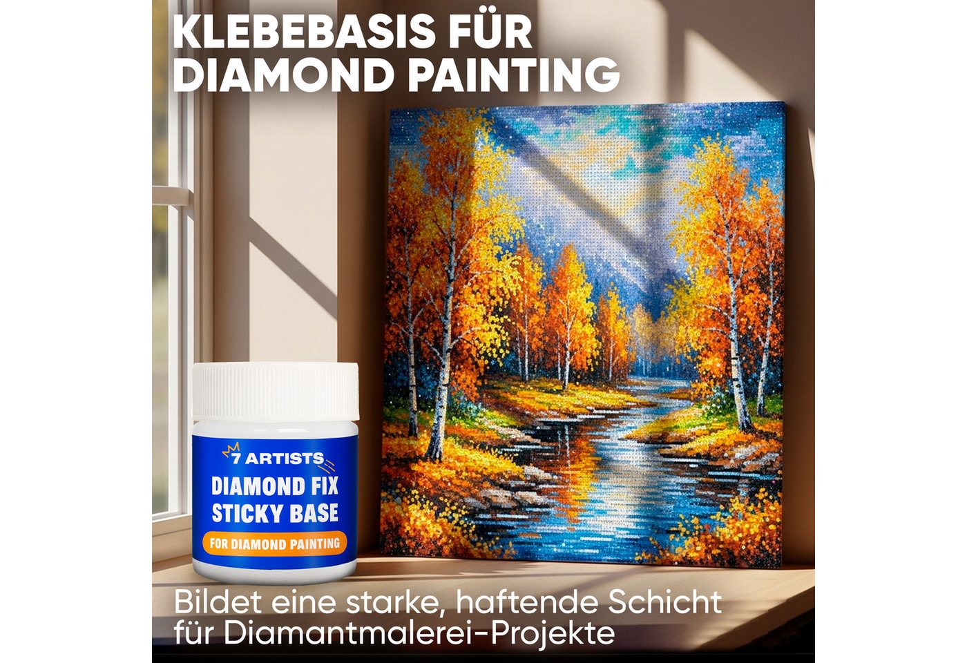 7 Artists Bastelkleber 7 Artists Diamond Painting Kleber Transparent - Sticky Base, 50 ml, 100 ml Bild 2