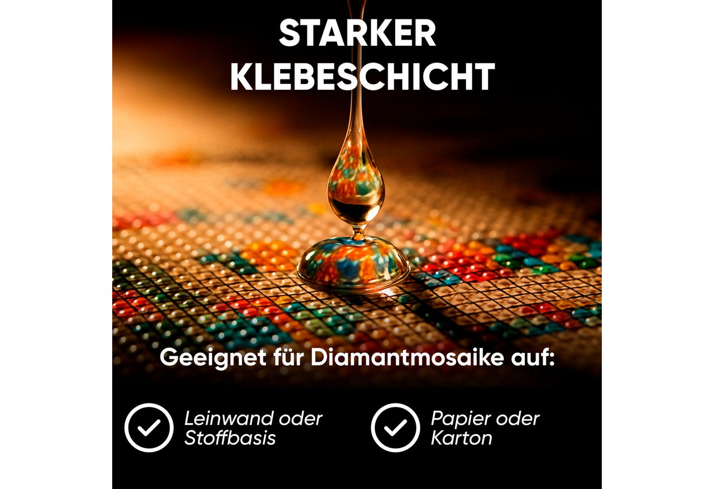 7 Artists Bastelkleber 7 Artists Diamond Painting Kleber Transparent - Sticky Base, 50 ml, 100 ml Bild 4