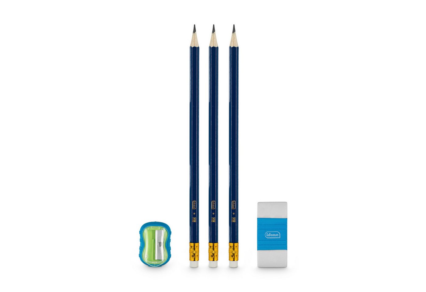 Idena Bleistift Idena Bleistift Set 5 Teile mit Anspitzer und Radierer Bild 4