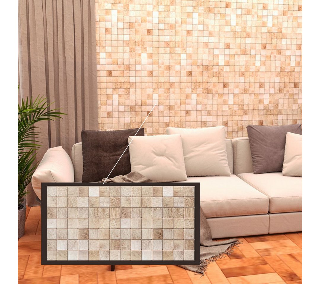 STM Company 3D Wandpaneel 3D-Wandpaneele PVC, Holz Optik, 1-20 Platten - 0.5-10 m², (1-tlg) Für Wohnzimmer, Küche & Bad, Einfache DIY-Montage Bild 3