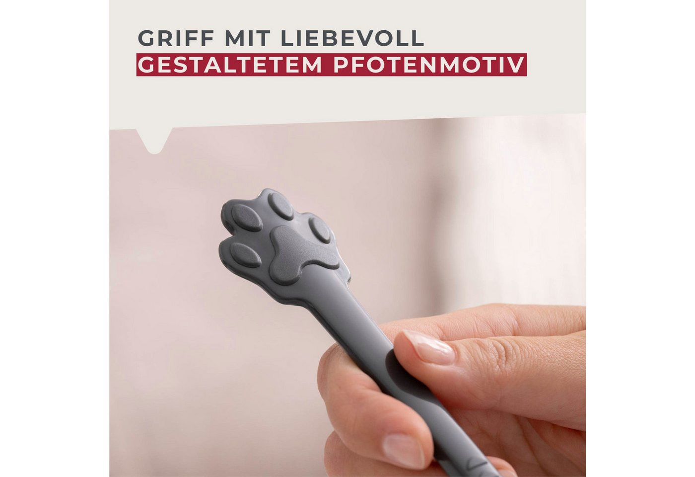 FACKELMANN Futterschaufel Tiernahrungslöffel, Futterlöffel, Katzenlöffel, Hundefutter Löffel