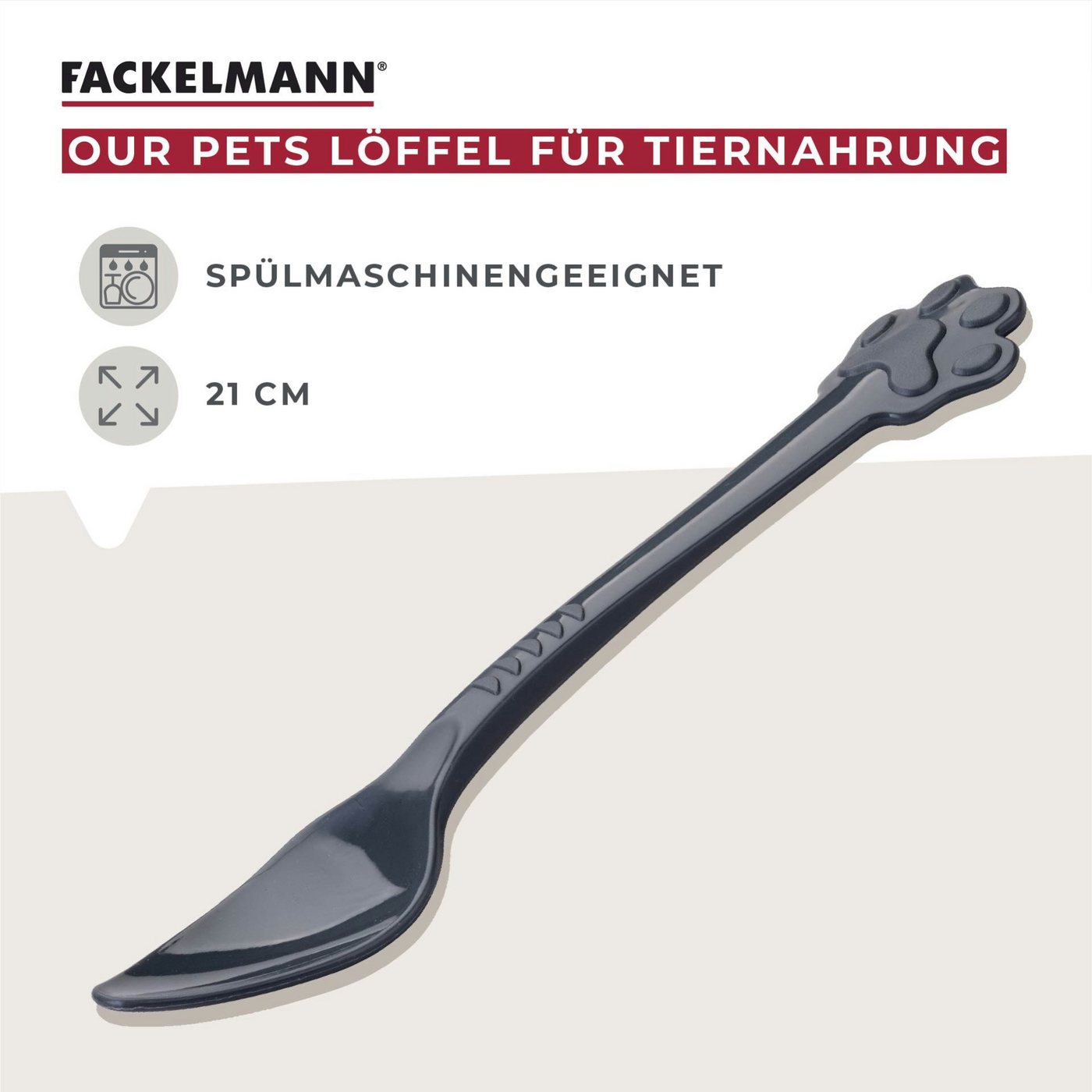 FACKELMANN Futterschaufel Tiernahrungslöffel, Futterlöffel, Katzenlöffel, Hundefutter Löffel Bild 2