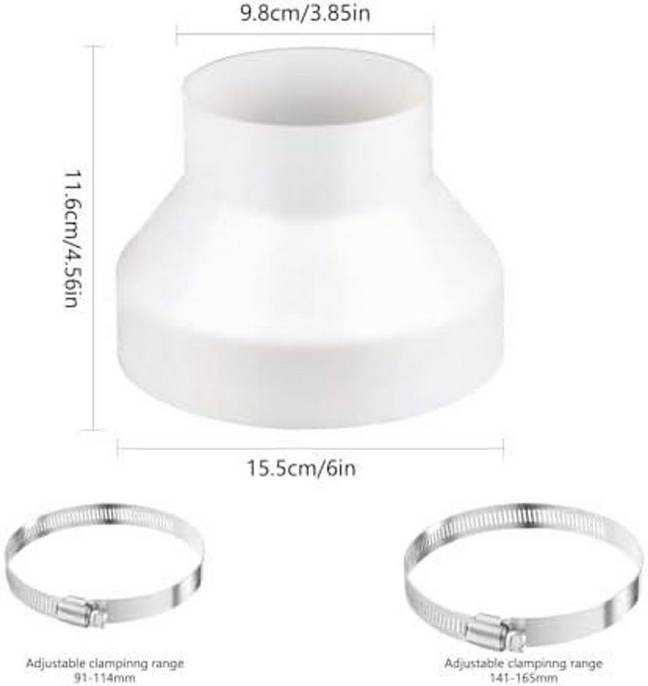 FELIXLEO Absauganlage Universal Adapter 150 auf 100 Reduzierstück Set, (1-tlg) Bild 4