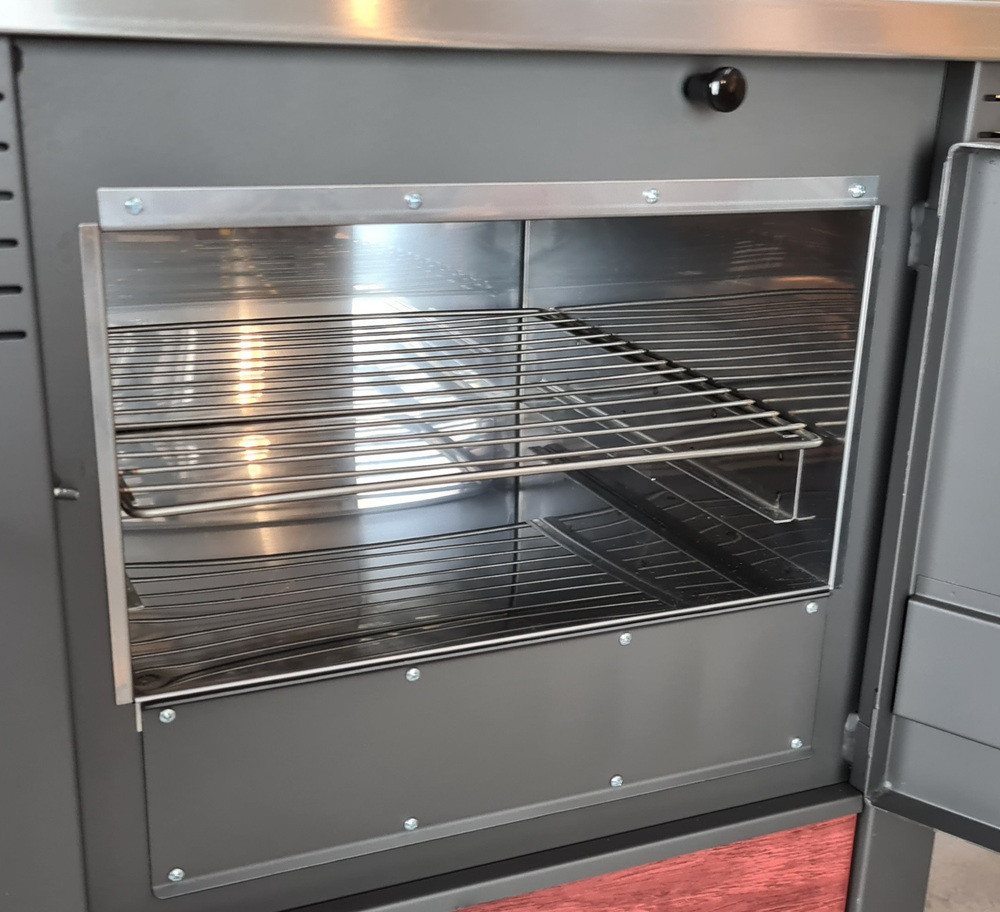 ProTermo Festbrennstoffherd PANONIA Kacheln bordeaux, rechte Version, 8,5 kW Bild 5