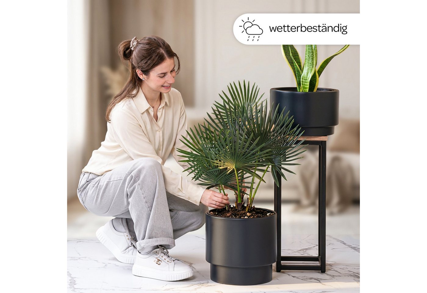 KONZEPT Blumentopf Ø 30 cm, 17 L, aus Kunststoff, mit Einsatz Bild 2