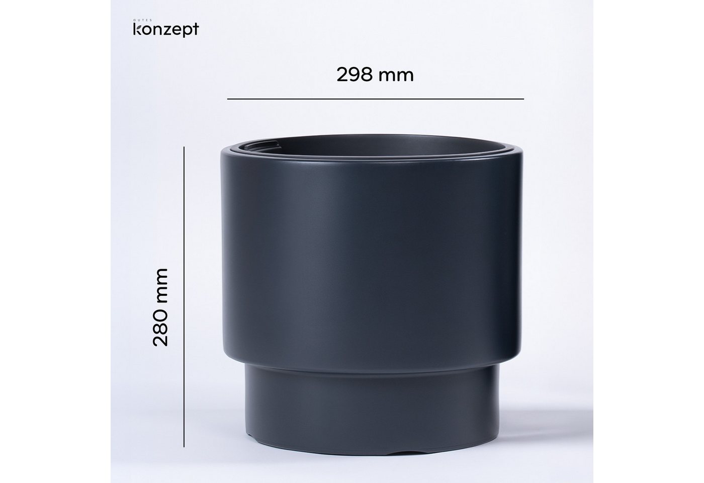 KONZEPT Blumentopf Ø 30 cm, 17 L, aus Kunststoff, mit Einsatz Bild 3