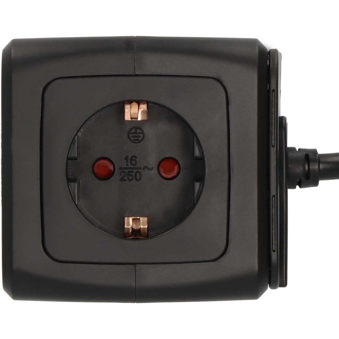Brennenstuhl Steckdosenwürfel 4-fach mit 2x USB, 1,4m Kabel Mehrfachsteckdose 4-fach (Kabellänge 1.4 m)