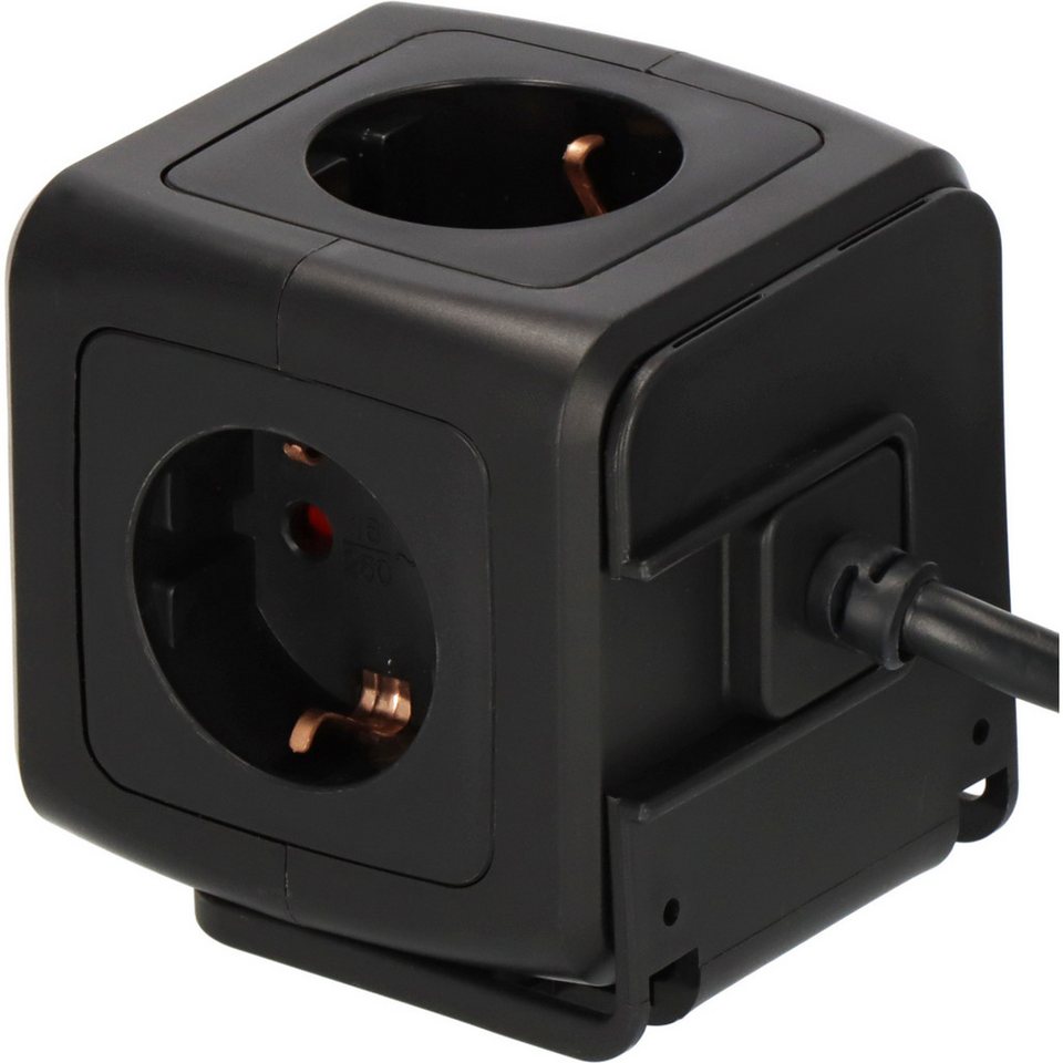 Brennenstuhl Steckdosenwürfel 4-fach mit 2x USB, 1,4m Kabel Mehrfachsteckdose 4-fach (Kabellänge 1.4 m) Bild 3