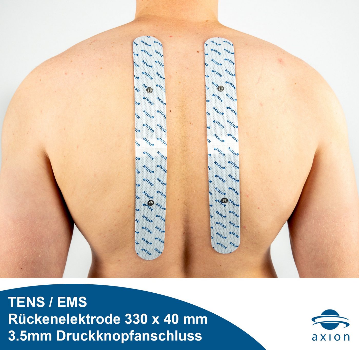 Axion Elektrodenpads passend zu Sanitas, Beurer - Rücken und Nacken, 3.5mm Druckknopf, 4 St.,selbstklebende TENS EMS Elektroden für TENS EMS Geräte Bild 5