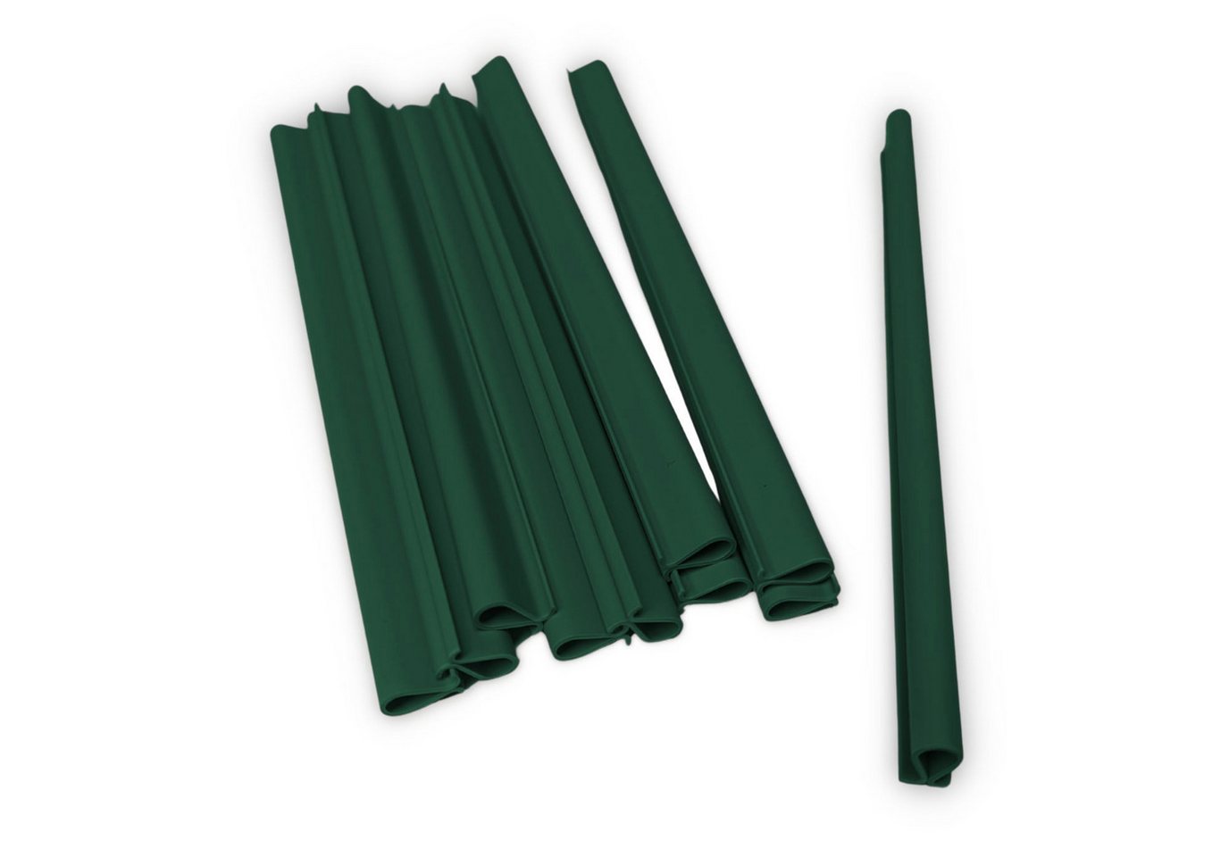 zaunzu Sichtschutzstreifen Klemmschiene OMEGA-Clip Grün 20er Pack, (1x Set, 20-St., Omega-Clip Sichtschutzstreifen Halteclip), lange Haltbarkeit ohne Rostbildung