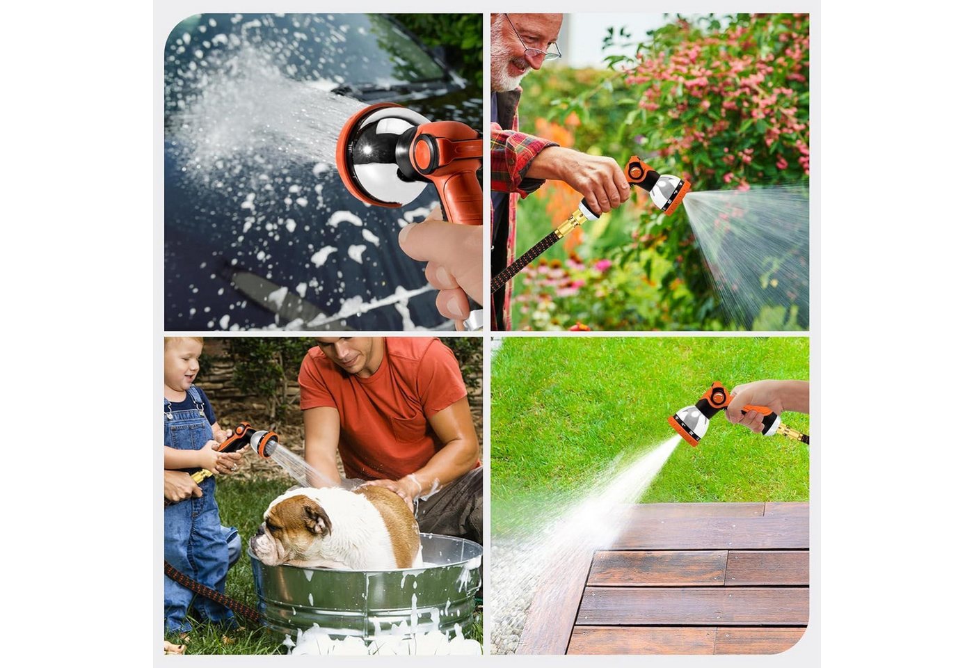 LuxusKollektion Gartenpflege-Set Flexibler Gartenschlauch 30m Latex Wasserschlauch 3/4 Zoll 3 Lagig Bild 5