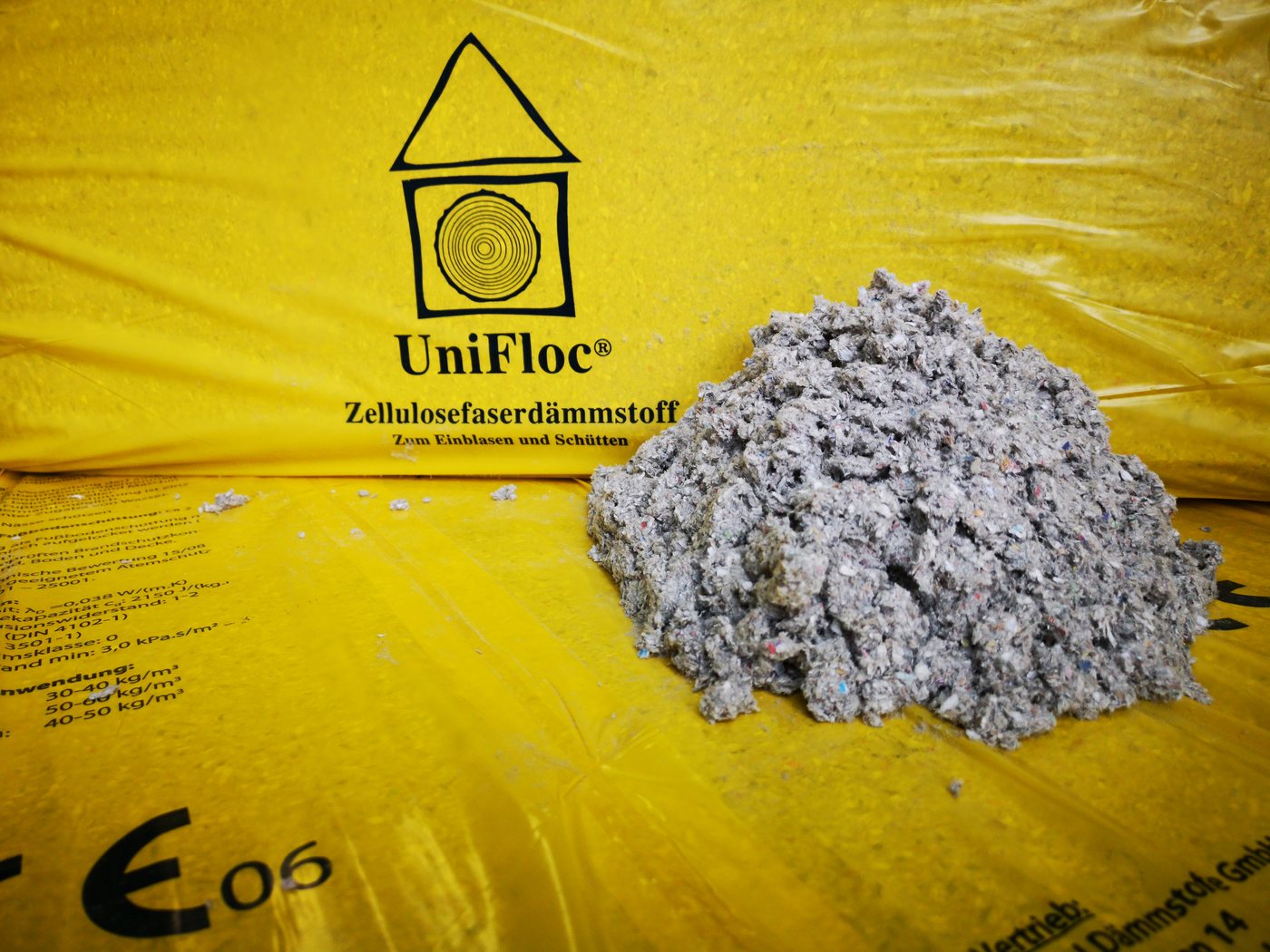 Latzel Dämmstoffe Dämmfilz Unifloc Zellulosedämmung als Fußbodenschüttung 14 kg, (21-St) Bild 2