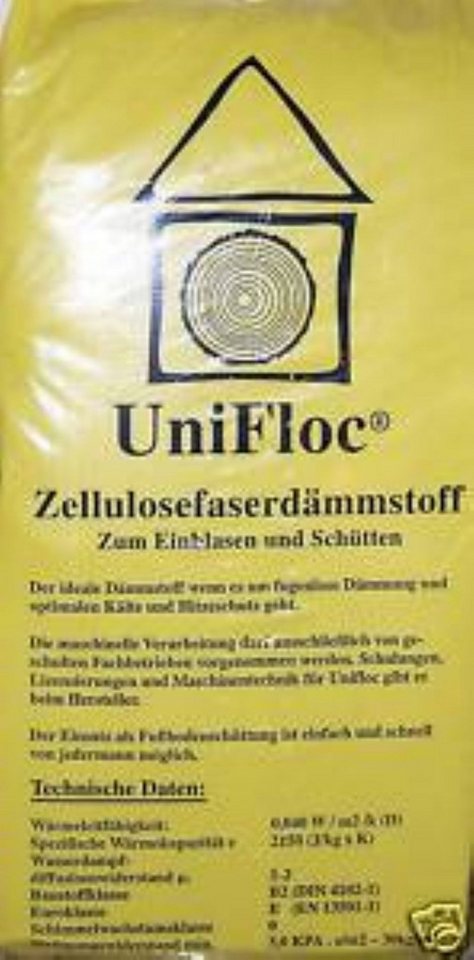 Latzel Dämmstoffe Dämmfilz Unifloc Zellulosedämmung als Fußbodenschüttung 14 kg, (21-St) Bild 3