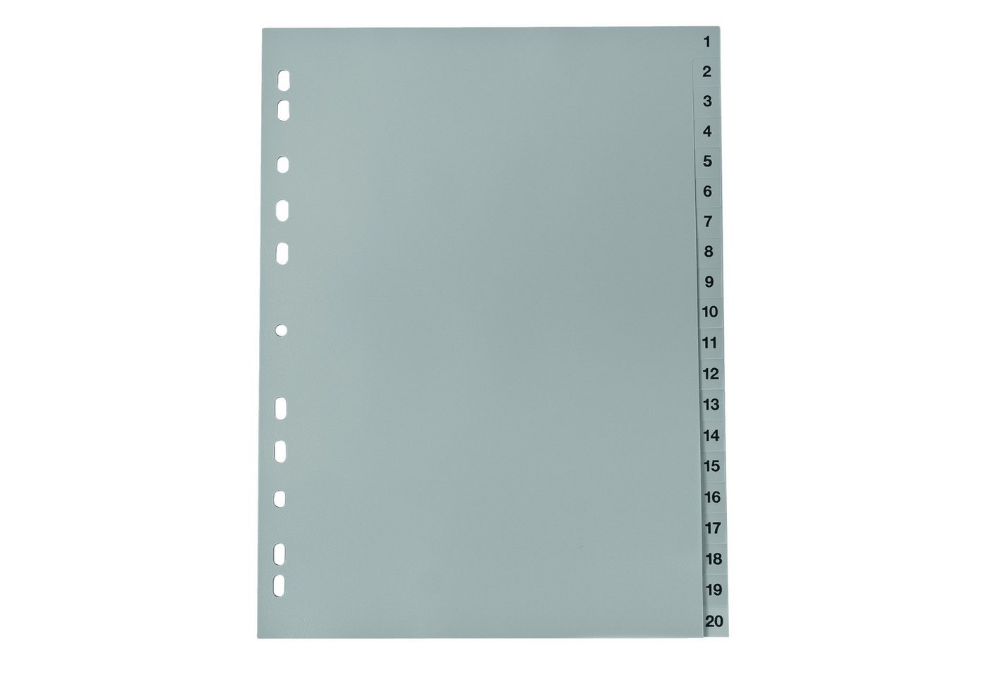 Aktenordner Register 220 A4 20tlg 1-20 grau