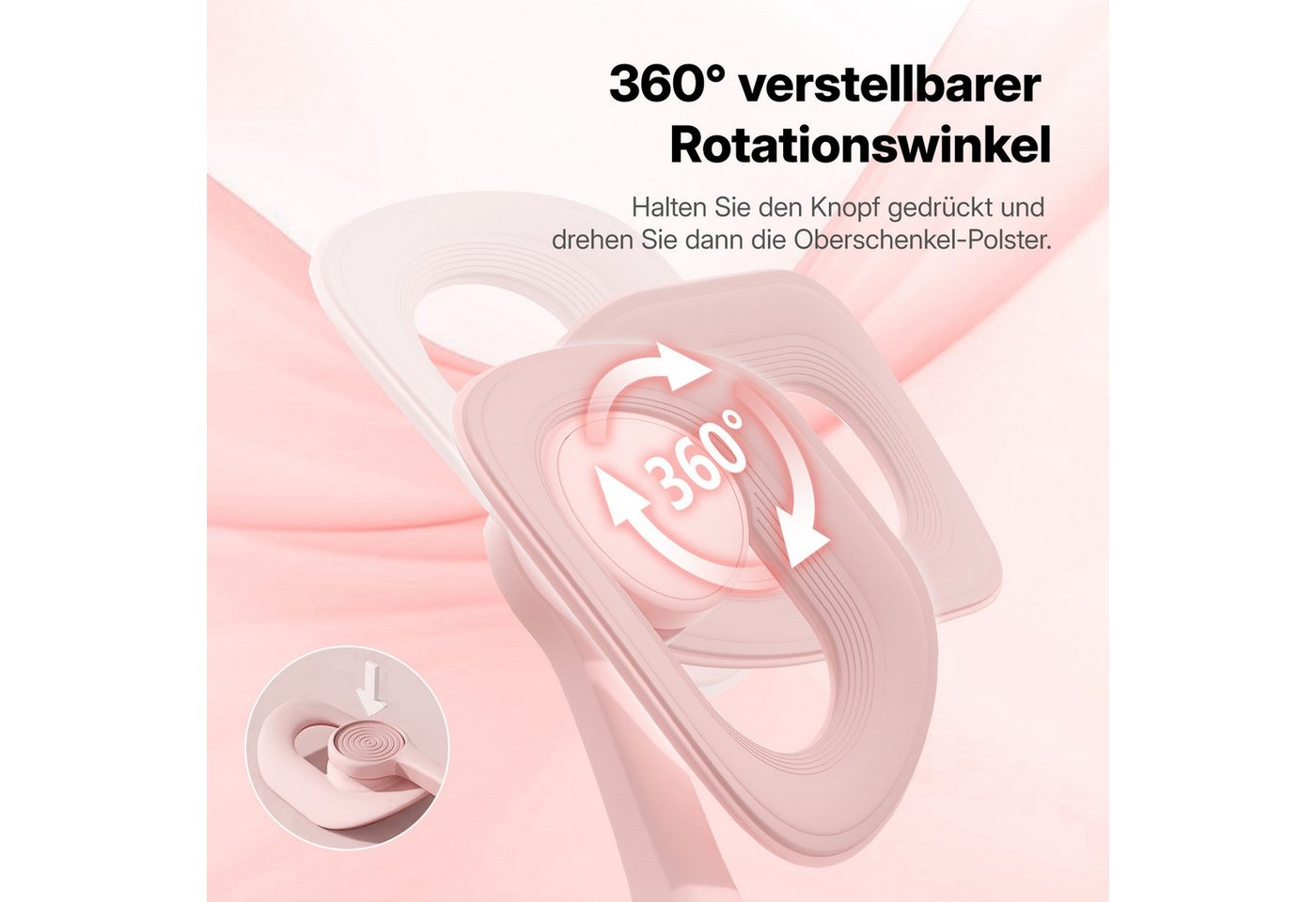 MERACH Beckenbodentrainer zur Stärkung der Tiefenmuskulatur, Multifunktionales Beintrainer Set mit Widerstandsband, 1-tlg., Gezieltes Training bei Blasenschwäche & für den Beckenboden, Für mehr Muskelkraft im Alltag durch einfaches Heimtraining Bild 4