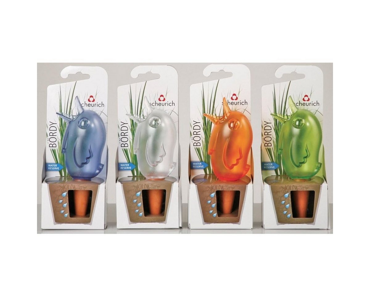 Scheurich Bewässerungskugel 4002477510446-4xverschi. Farbe 4, Scheurich Wasserspender Bördy M 4er Set Lila/Grün/Transparent/Orange