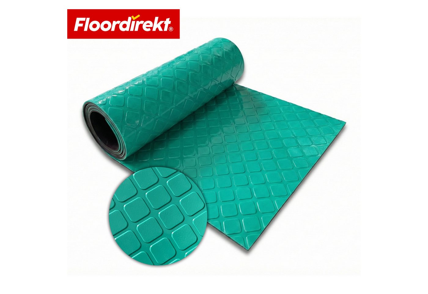 Floordirekt Vinylboden PVC-Bodenbelag Quadrat-Optik Check Quadra 110 cm Breite rutschfest, Abriebarm & langlebig, vielseitig einsetzbar Bild 2