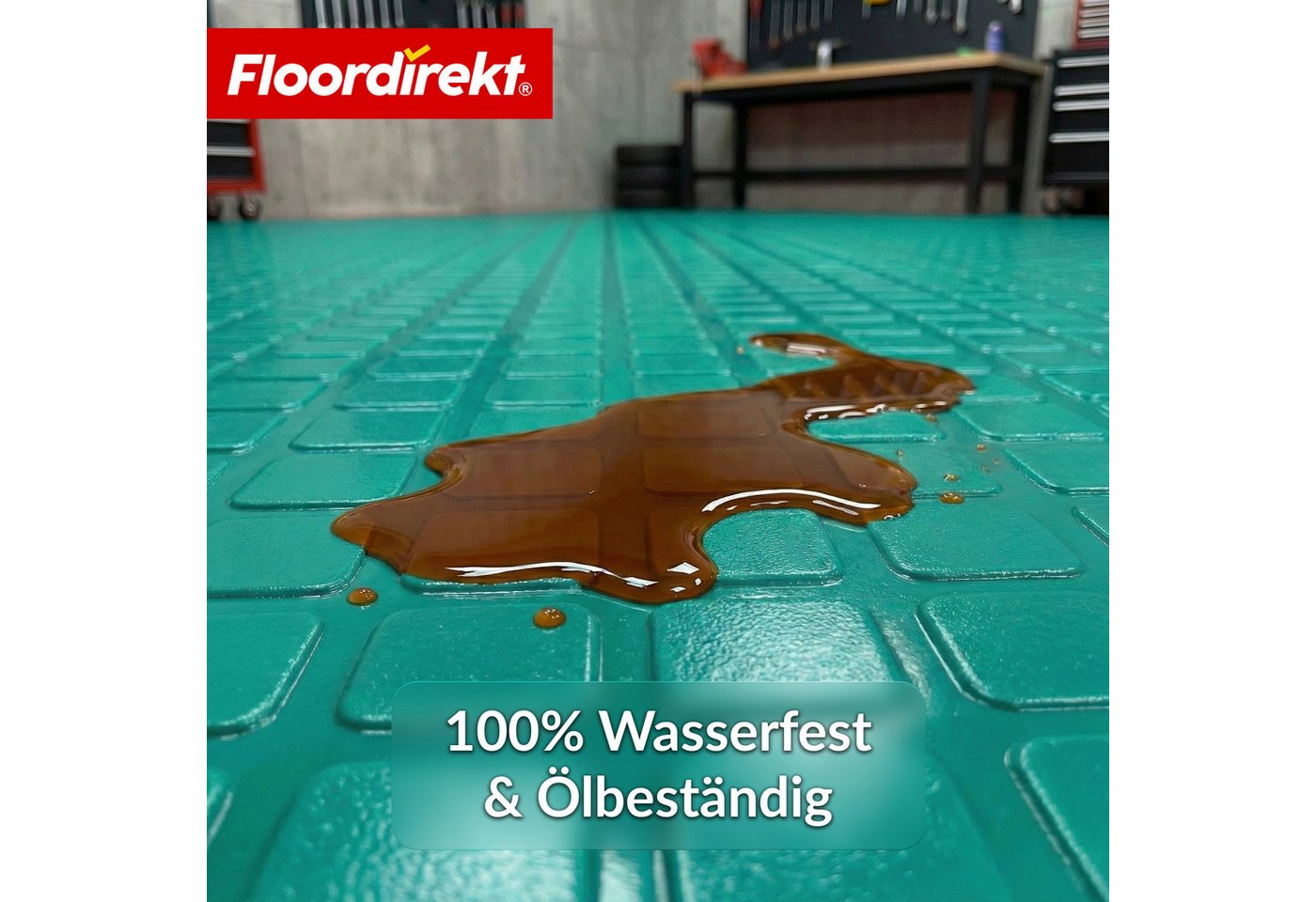 Floordirekt Vinylboden PVC-Bodenbelag Quadrat-Optik Check Quadra 110 cm Breite rutschfest, Abriebarm & langlebig, vielseitig einsetzbar Bild 3