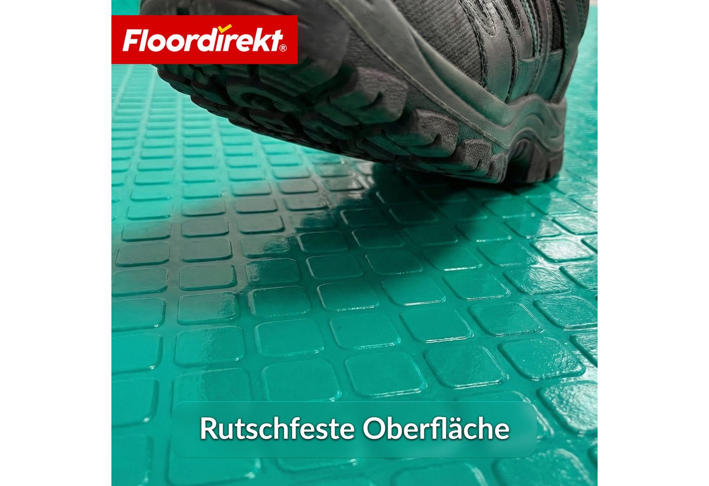 Floordirekt Vinylboden PVC-Bodenbelag Quadrat-Optik Check Quadra 110 cm Breite rutschfest, Abriebarm & langlebig, vielseitig einsetzbar Bild 4