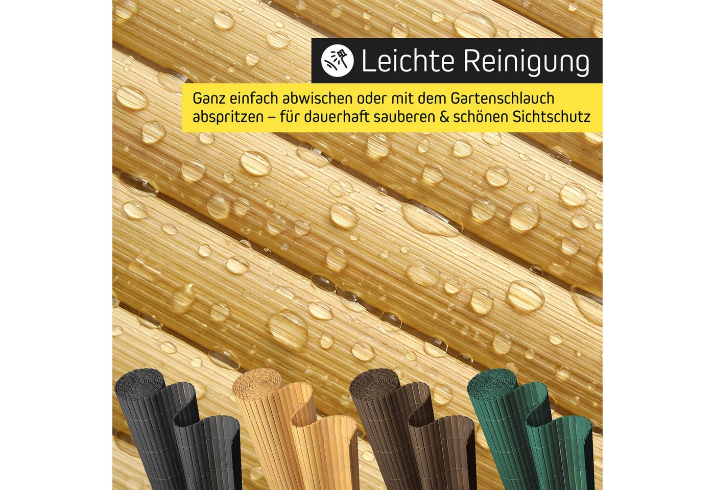 paramondo Sichtschutzzaunmatten PVC Sichtschutzmatte StrongLine, 60 x 300 cm, braun, (1-St), langlebig, witterungsbeständig, pflegeleicht Bild 2