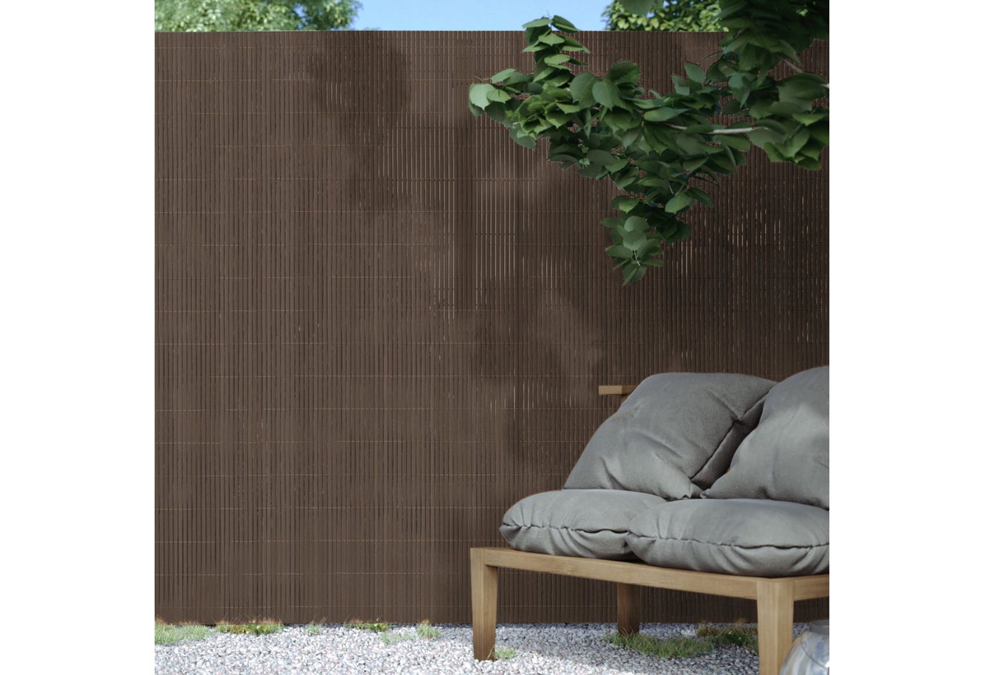 paramondo Sichtschutzzaunmatten PVC Sichtschutzmatte StrongLine, 60 x 300 cm, braun, (1-St), langlebig, witterungsbeständig, pflegeleicht Bild 3
